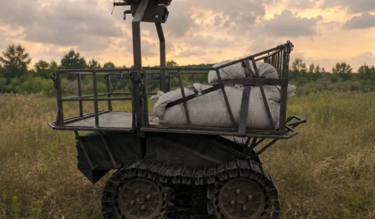 Cepheye yeni güç: Ukrayna'dan 210 kg taşıyan kara robotu