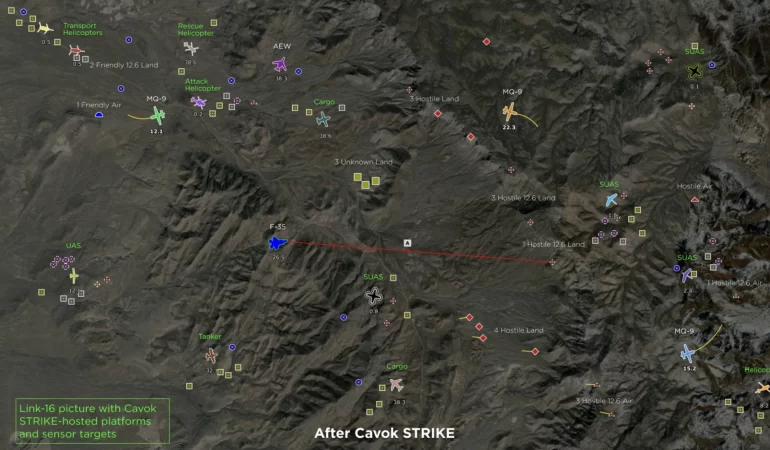 Askeri sistemleri Link 16 ağına bağlayan yazılım: Cavok STRIKE